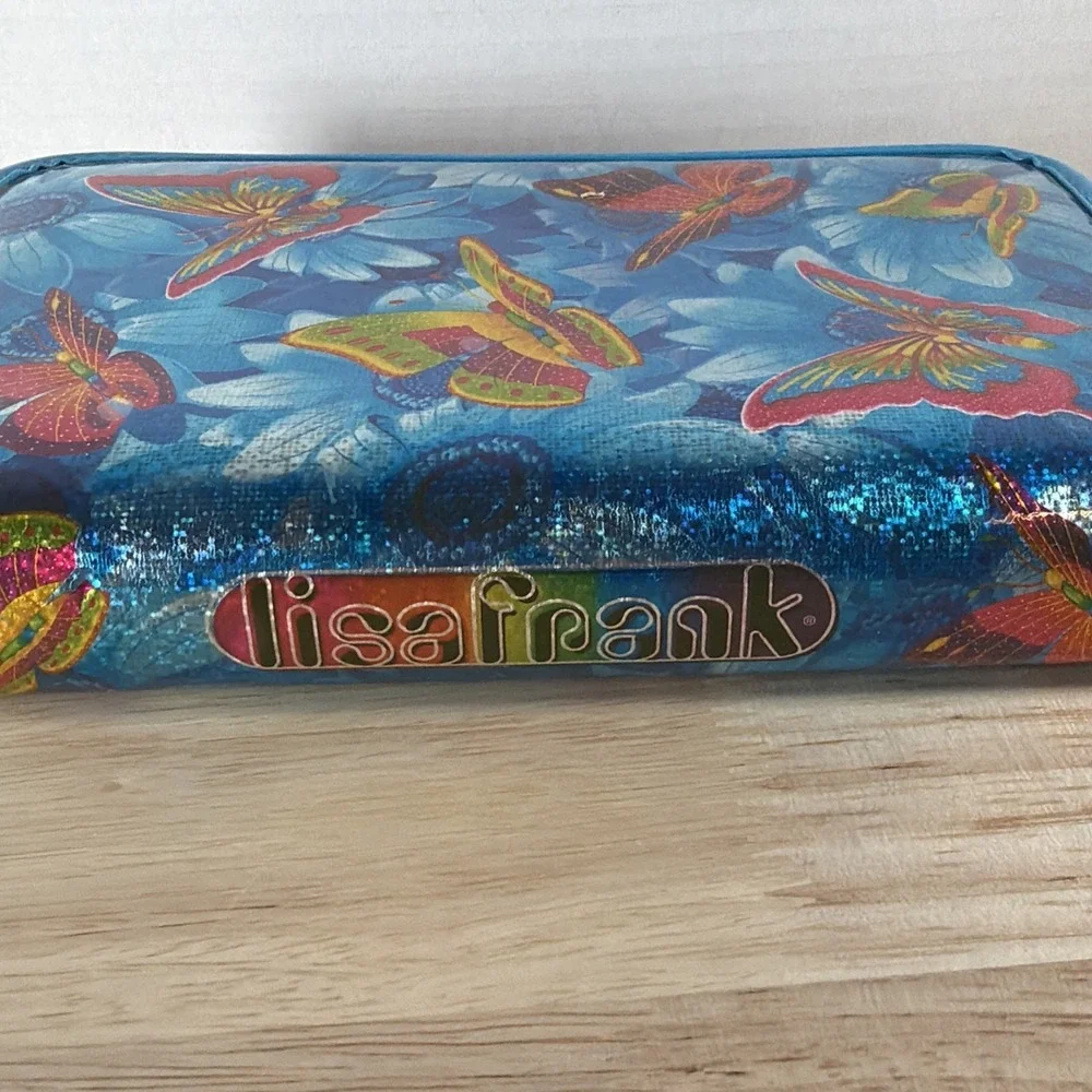 Vintage LISA FRANK Butterfly 6 Ring Organizer or Wallet -Missing Pages-